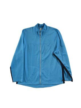 Alo Jacket Mens XXL Blue Coolfit FullZip Athletic Track Yoga Running Lightweight